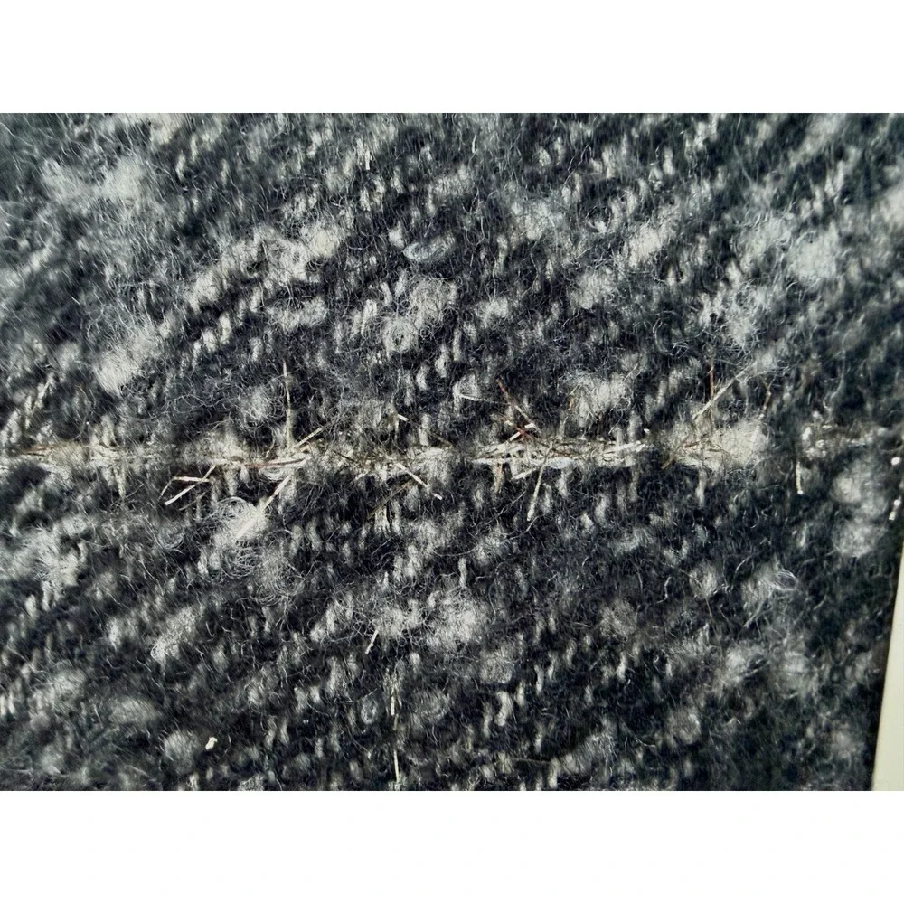 Woolrich‎ Green Label Brushed Wrap Black Grey Plaid Shawl One Size NWT WR010725